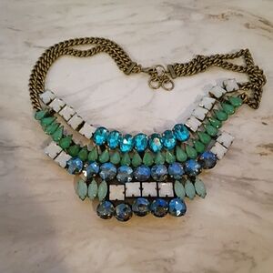 Banana Republic Blue and Green Gem Necklace